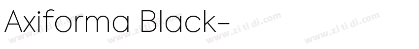 Axiforma Black字体转换